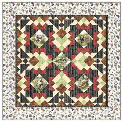 [PP-FarmersGarden] Farmers Garden Quilt Kit From Hoffman Fabrics