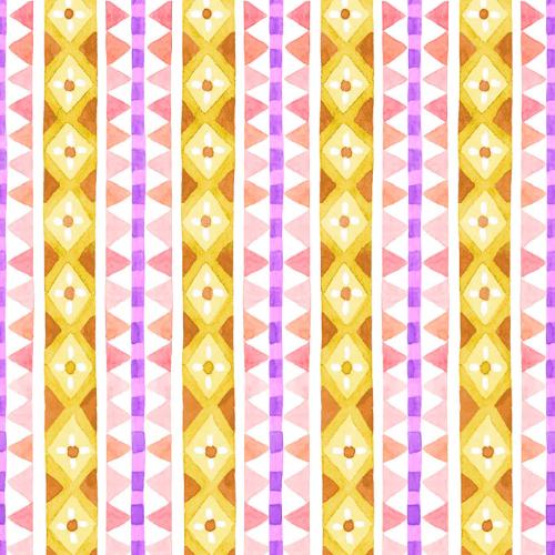 [PB-04617-MU] Wanderlust Geo Stripe Multi By Stephanie Peterson Jones For P & B Textiles