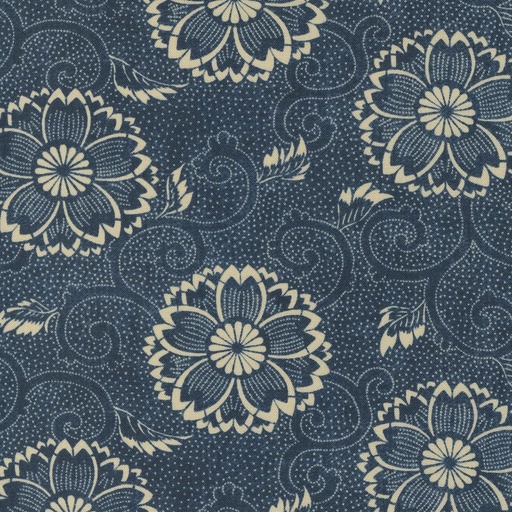 [MOD-48071-13] Yukata Medarion Sora Dark Blue By Debbie Maddy For Moda