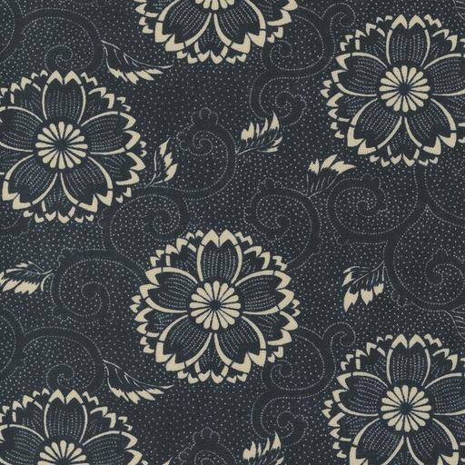 [MOD-48071-12] Yukata Medarion Neibi Dark Blue By Debbie Maddy For Moda