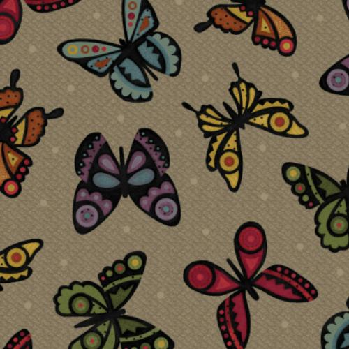 [MAY-9943-T] Bonnie'S Butterflies Butterflies Tan By Bonnie Sullivan From Maywood