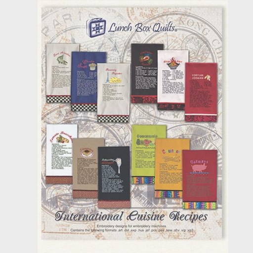 [LBQ-EC-IN-DD] International Cuisine Recipe Collection From Lunch Box Quilts