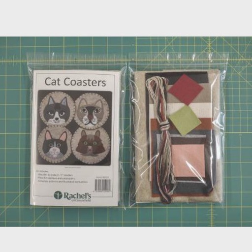 [RGRE-K0222] Cat Coaster Kit By Rachel Pellman From Rachel'S Of Greenfield