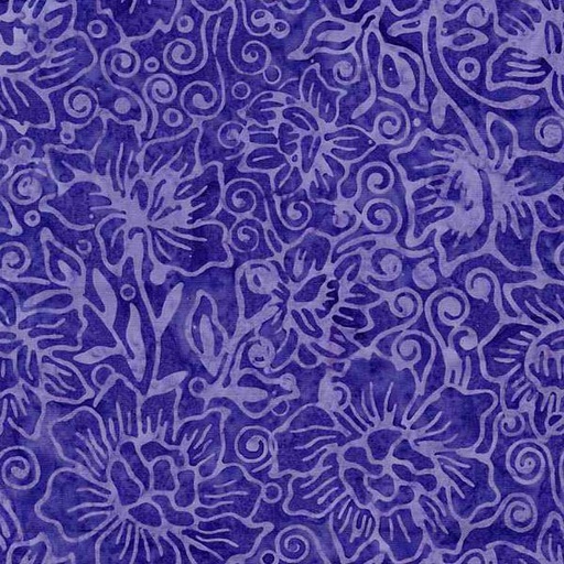 [TTR-1058-PUR] Tonga Twilight Batik Cute Floral Outline Doodles Purple From Timeless Treasures