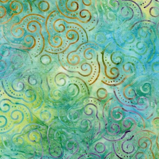 [TTR-1064-LAG] Tonga Twilight Batik Triple Swirls Lagoon From Timeless Treasures