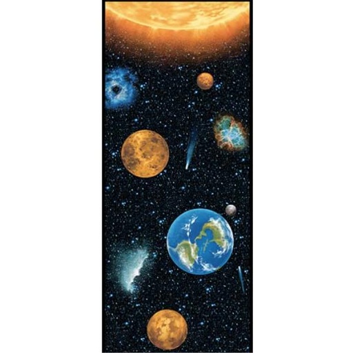 [BEN-3382W-99] Space Race Planets Of The Sun Panel Multi By Painted Sky For Benartex