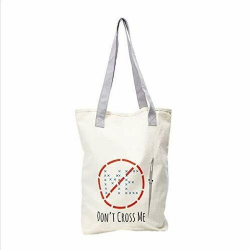 [RB-tb14821] Don'T Cross Me Canvas Tote Bag By Kelli Fannin From Riley Blake