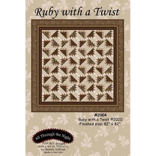 [ATN-2004] Ruby With A Twist Pattern from All Through The Night Bonnie Sullivan