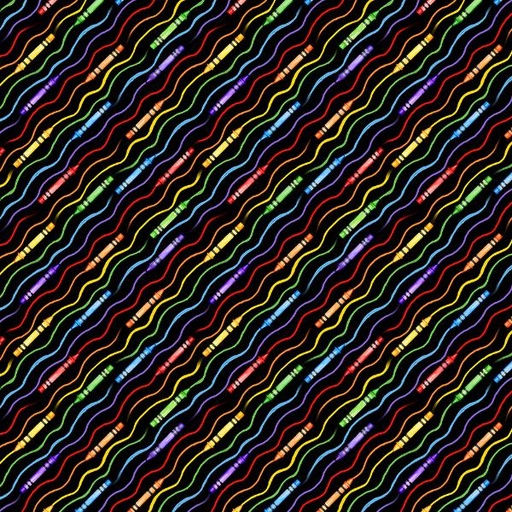 [WP-33877-975] School Is Cool Diagonal Stripe Black By Nancy Mink From Wilmington Prints