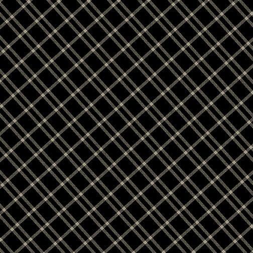 [HG-227-99] Bee Humble Windowpane Black By Vicki Mccarty Of Calico Patch Designs For Henry Glass