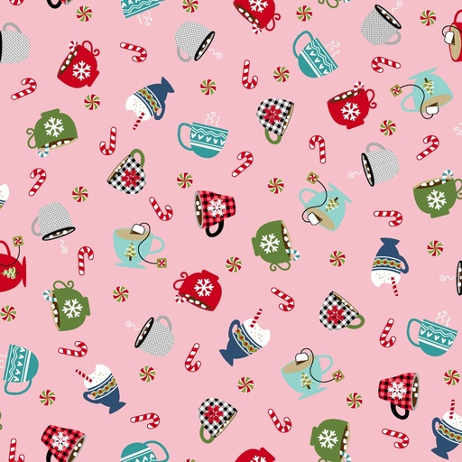 [MAY-10206-P] Cup Of Cheer Cozy Cups Pink By Kimberbell For Maywood Studio
