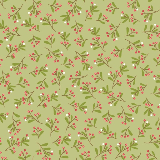 [MAY-10207-G] Cup Of Cheer Mistletoe Green By Kimberbell For Maywood Studio