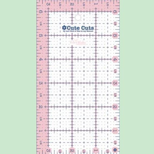 [STCC-5541] Cute Cut Ruler Rectangle 3.5in x 6.5in by Lori Holt from Riley Blake