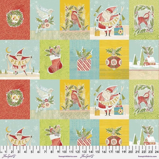 [FR-PWCD030.XMUL] Love Santa A Wonderful Time Multi By Cori Dantini For Free Spirit