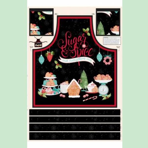 [WP-27633-932] Peppermint Parlor Apron Panel By Danielle Leone For Wilmington Prints