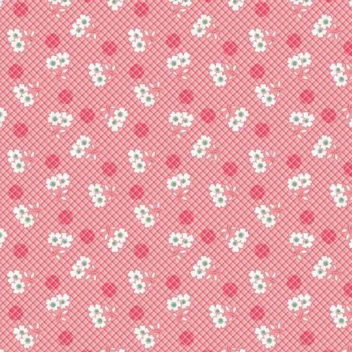 [RB-12281-PNK] Basin Feedsacks Daisy Pink By Stacy West For Riley Blake 