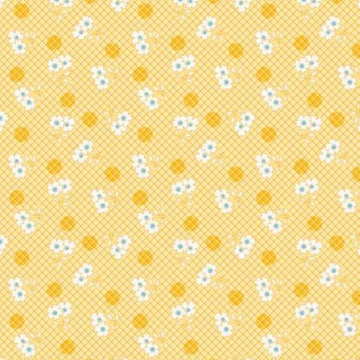 [RB-12281-YEL] Basin Feedsacks Daisy Yellow By Stacy West For Riley Blake 