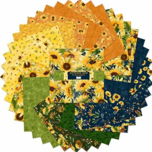 [WP-518-736-518] Autumn Sun 10in Squares by Lola Molina for Wilmington