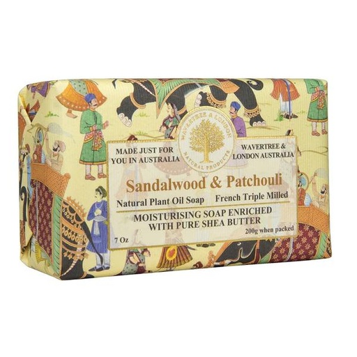 [WTL-SandalPatch] Sandalwood & Patchouli Soap 7Oz Soap Bar By Wavertree & London