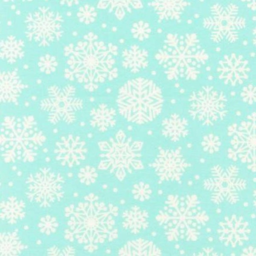 [KAUF-20965-217] Snow Snuggles Snowflakes Glacier By Vanessa Lillrose & Linda Fitch For Robert Kaufman