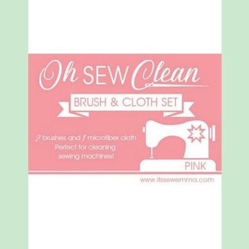 [ISE-759] Oh Sew Clean Brush and Cloth Set Pink