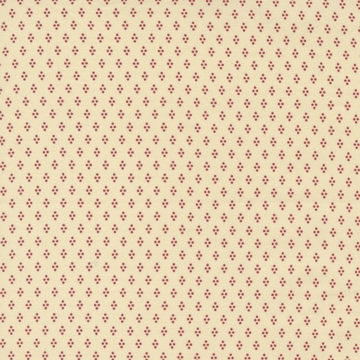 [MOD-31646-12] Kates Garden Gate Dots Cream/Red By Betsy Chutchian For Moda Fabrics