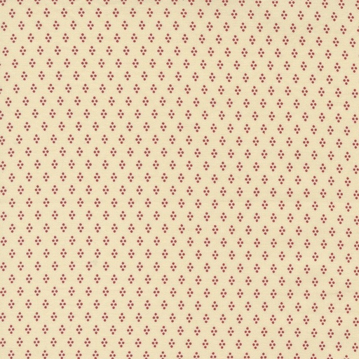[MOD-31646-12] Kates Garden Gate Dots Cream/Red By Betsy Chutchian For Moda Fabrics