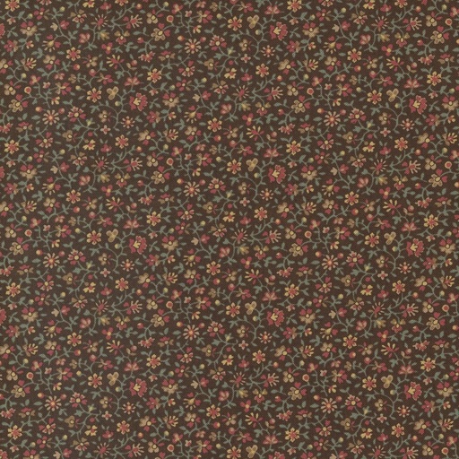 [MOD-31644-18] Kates Garden Gate Small Floral Brown By Betsy Chutchian For Moda Fabrics