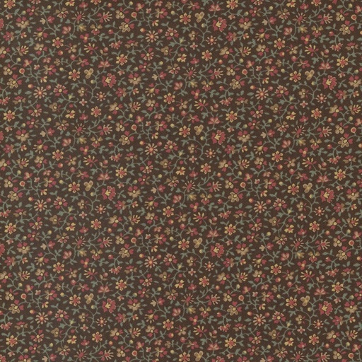 [MOD-31644-18] Kates Garden Gate Small Floral Brown By Betsy Chutchian For Moda Fabrics