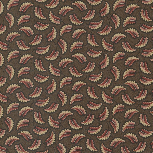 [MOD-31642-19] Kates Garden Gate Leaf Toss Brown By Betsy Chutchian For Moda Fabrics