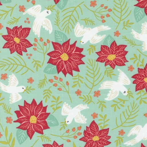 [MOD-20802-17] Joyful Joyful Floral Birds Sky By Stacy Iest Hsu For Moda Fabrics