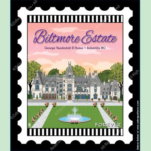 [ZEB-81428M] National Parks Mini Stamp Panel: Biltmore Estate