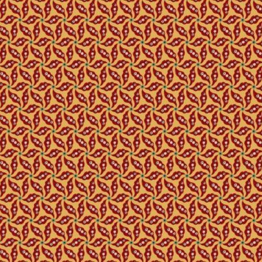 [HG-2857-44] Winter Joy Poinsettia Gold By Hannah West For Henry Glass