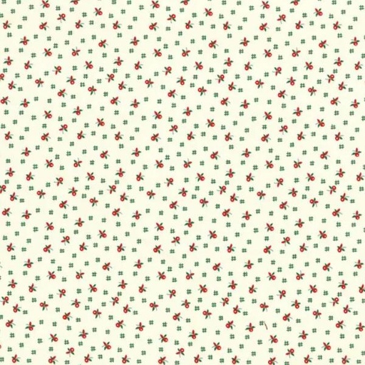 [KAUF-21036-83] Sunnyside Farm Cherries Vintage White By Debbie Beaves From Flowerhouse For Robert Kaufman Fabrics