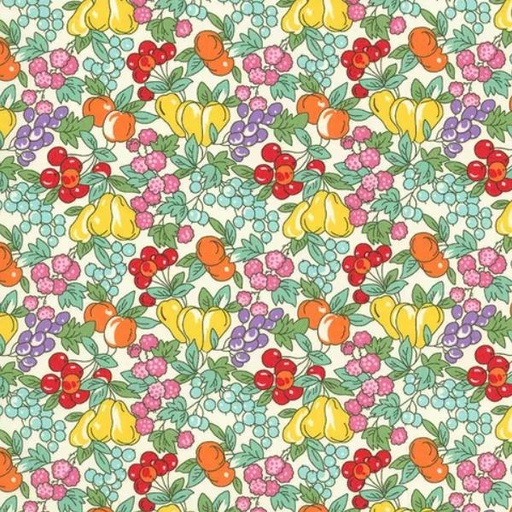 [KAUF-21033-83] Sunnyside Farm Fruit Vintage White By Debbie Beaves From Flowerhouse For Robert Kaufman Fabrics