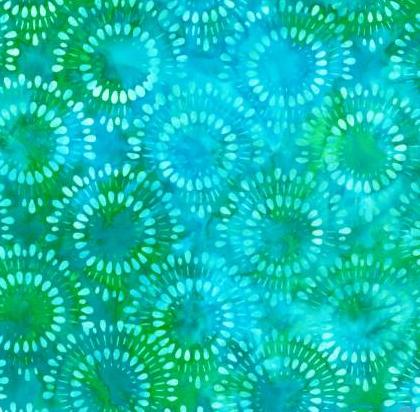 [KAUF-20945-81] Moodscapes Batik Circles Turquoise From Robert Kaufman