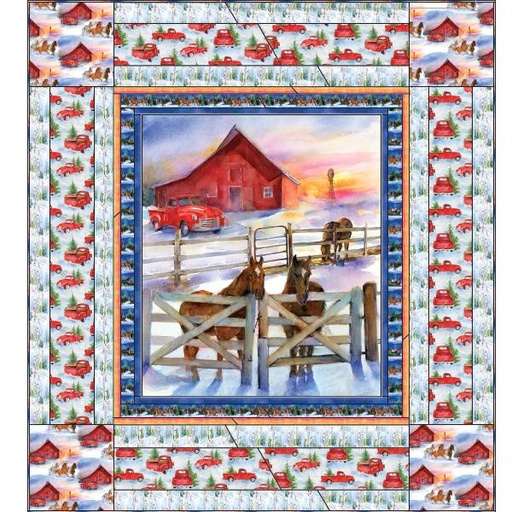 [PP-SnowfallRange] Snowfall On The Range Quilt Kit From 3 Wishes