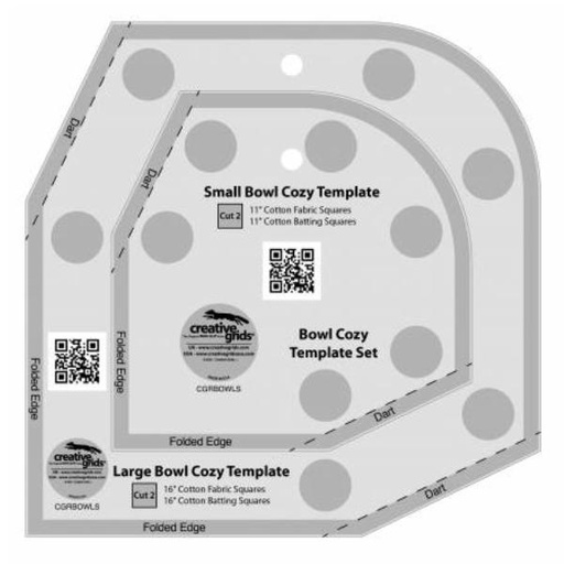 [CGR-BOWLS] Bowl Cozy Template Set by Creative Grids