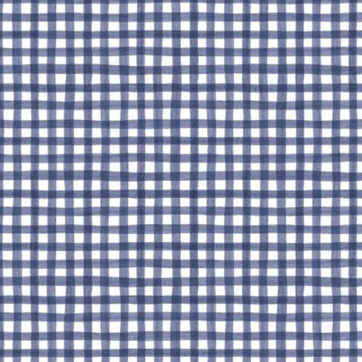 [PB-4806-BLUE] Homemade Happiness Checks Blue By Silvia Vassileva Collection For P & B Textiles