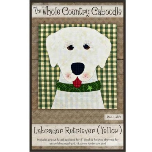 [PRE-LabY] Labrador Retriever Yellow Precut Prefused Applique Kit From The Whole Country Caboodle