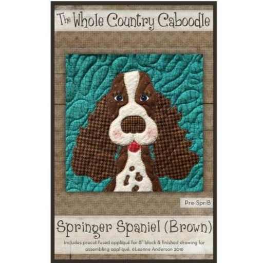 [PRE-SpriB] Springer Spaniel Brown Precut Prefused Applique Kit From The Whole Country Caboodle