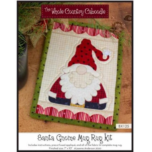 [CKR-BX-125] Santa Gnome Mug Rug Kit By Leanne Anderson For Whole Country Caboodle