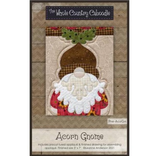 [PRE-ACOGN] Acorn Gnome Precut Fused Applique Pack By Leanne Anderson For Whole Country Caboodle