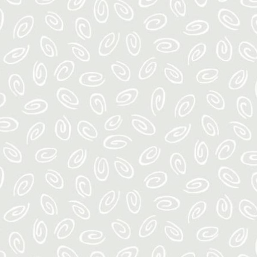 [PB-RA13-4888-W] Ramblings 13 Squiggles White On White By P & B Textiles