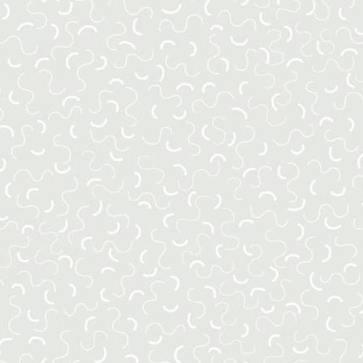 [PB-RA13-4890-W] Ramblings 13 Wavy Lines White On White By P & B Textiles