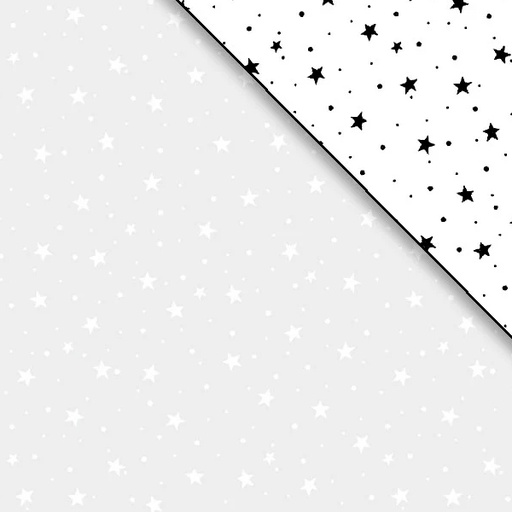 [PB-RA13-4884-W] Ramblings 13 Stars/Dots White On White from P&B Textiles