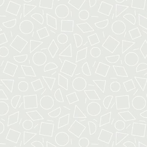 [PB-RA13-4892-W] Ramblings 13 Geometric White On White By P & B Textiles