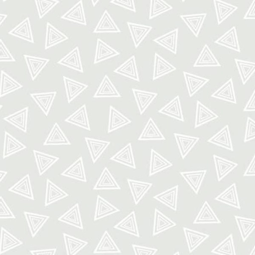 [PB-RA13-4891-W] Ramblings 13 Triangles White On White By P & B Textiles