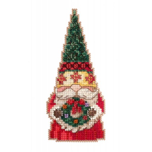 [WIC-JS20-2212] Gnome With Wreath Cross Stitch Kit By Jim Shore For Mill Hill