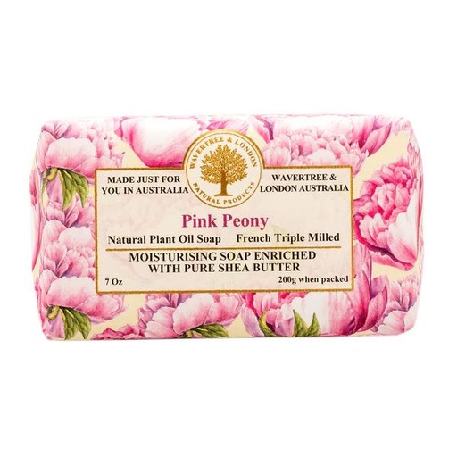 [WTL-38] Pink Peony 7oz Bar Soap by Wavertree & London